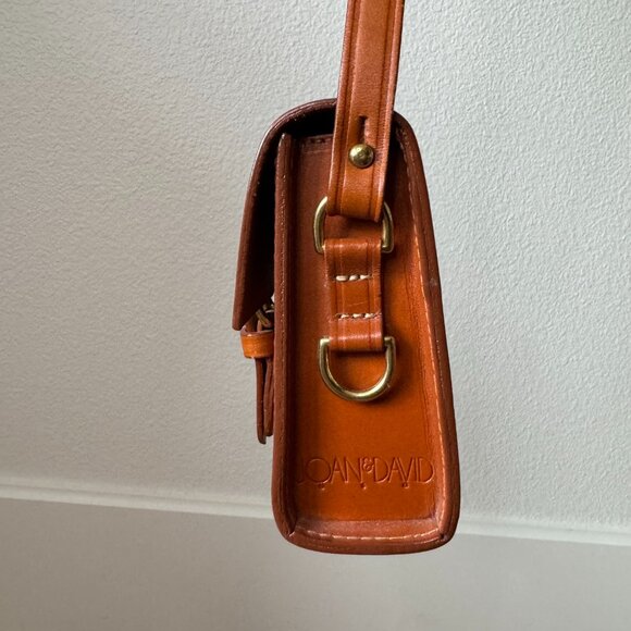 Joan David Small Leather Crossbody Camera Bag – Real Brass Hardware, Boho Chic - Picture 8 of 15